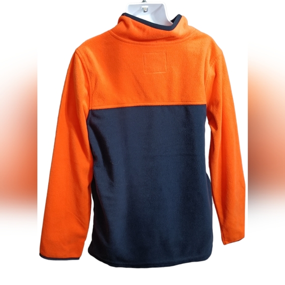OSHKOSH B'gosh Fleece Colorblock Henley Orange Blue Size Youth 8 - Picture 5 of 8